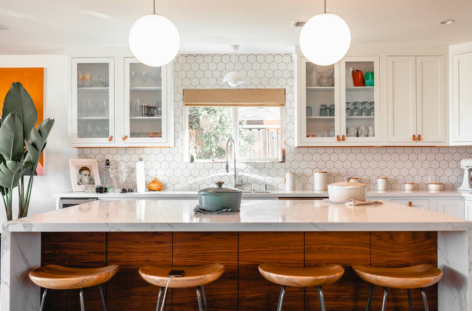 Designer kitchen, seamless surfaces