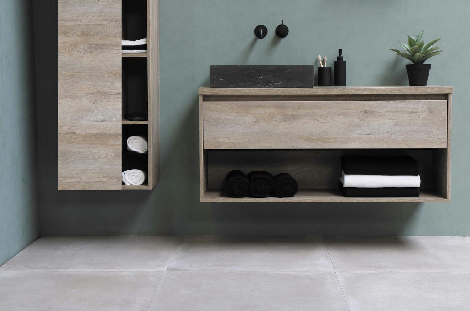 Earthy tone microcement surface detail showing subtle trowel texture